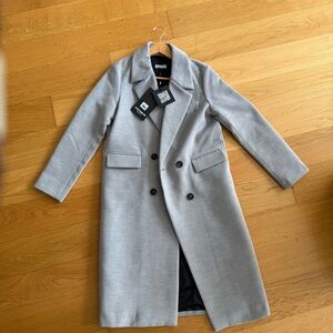 Apparis Light Gray Vegan Wool-Blend Coat (NWT)